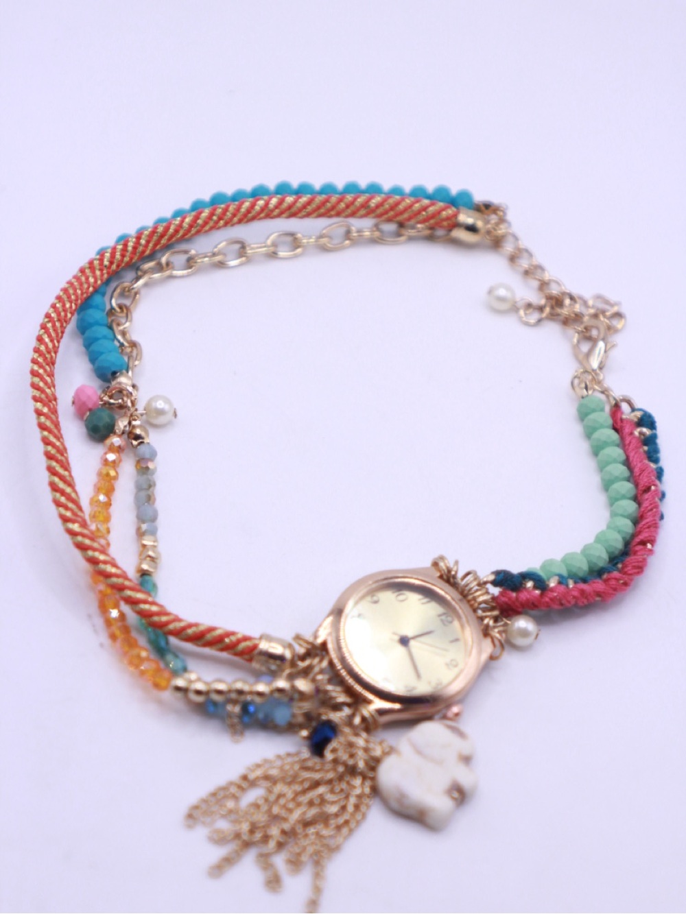 Boho Multi-Strand multi tone & Wrap Watch Bracelet - Picture 2 of 5